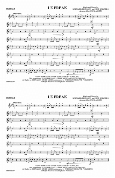 Le Freak: 1st F Horn