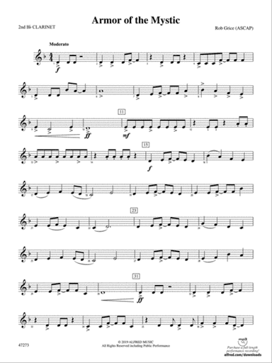 Armor of the Mystic: 2nd B-flat Clarinet