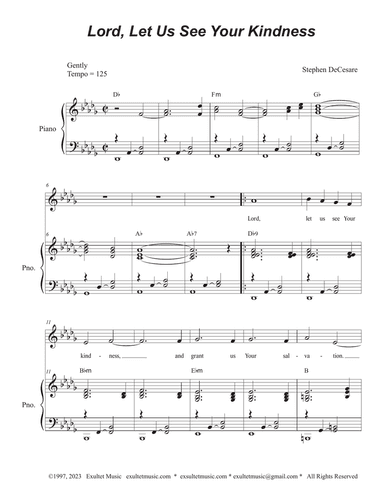 Lord, Let Us See Your Kindness (Unison choir)