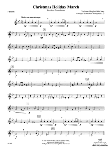 Christmas Holiday March: 1st F Horn