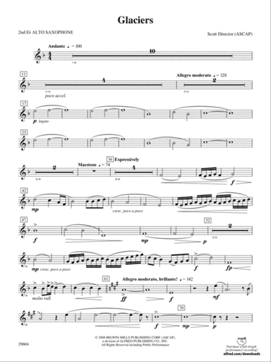 Glaciers: 2nd E-flat Alto Saxophone