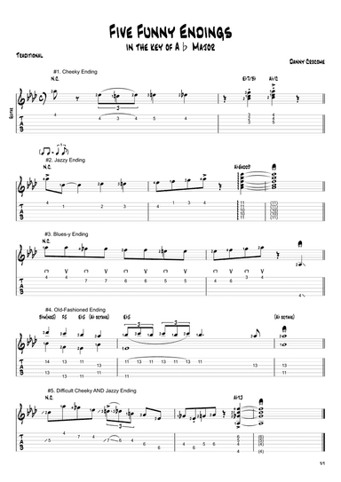 Five Funny Endings (in the key of Ab Major)
