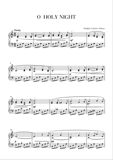 O Holy Night - Intermediate Piano