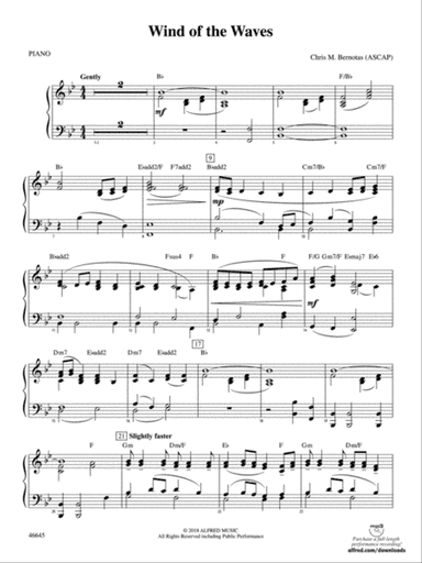 Wind of the Waves: Piano Accompaniment