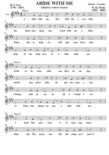 Abide With Me A Cappella SATB