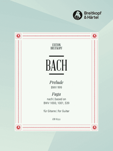 Prelude BWV 999 - Fuga based on BWV 1000, 1001, 539