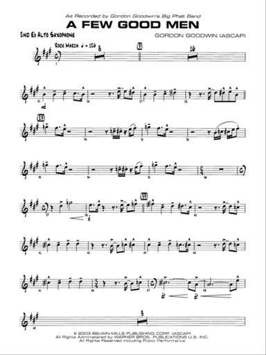 A Few Good Men: 2nd E-flat Alto Saxophone