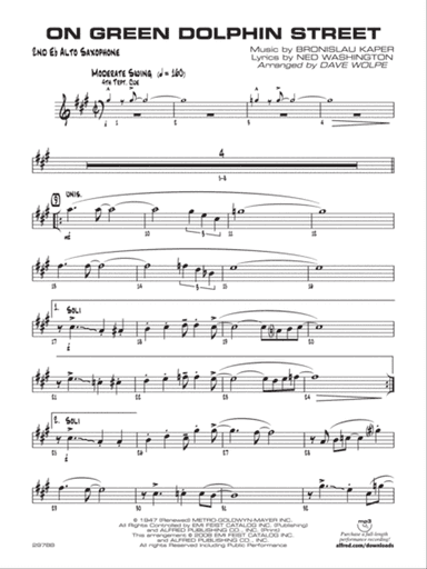 On Green Dolphin Street: 2nd E-flat Alto Saxophone