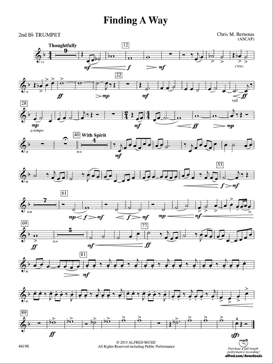 Finding a Way: 2nd B-flat Trumpet