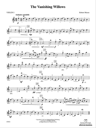 The Vanishing Willows: 1st Violin