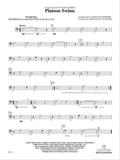 Platoon Swims: (wp) 1st B-flat Trombone B.C.