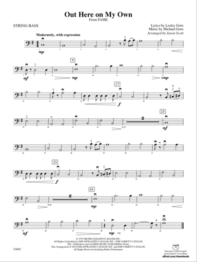 Out Here on My Own (from the motion picture Fame): String Bass