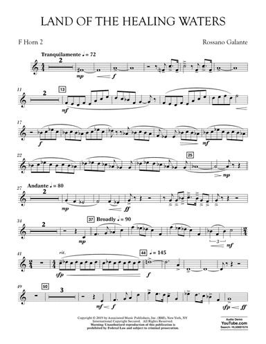 Land of the Healing Waters - F Horn 2