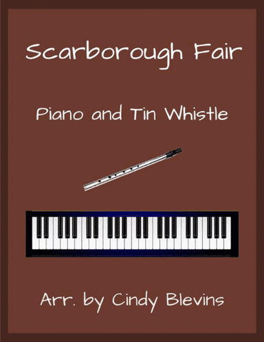 Scarborough Fair, Piano and Tin Whistle (D)