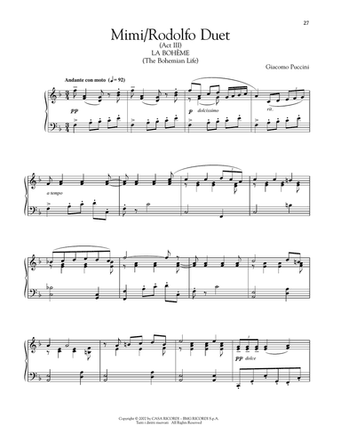 Mimi/Rodolfo Duet