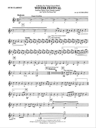 Winter Festival: 1st B-flat Clarinet