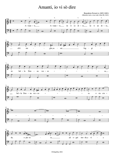 Amanti, io vi sò dire