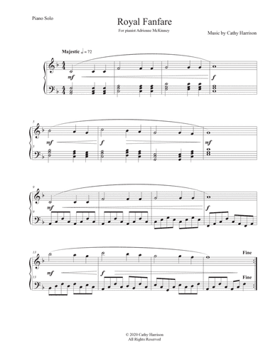 Royal Fanfare Piano Solo