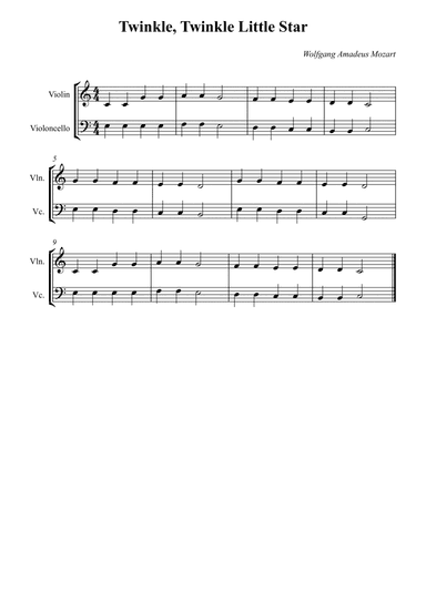 Twinkle, Twinkle Little Star - Easy