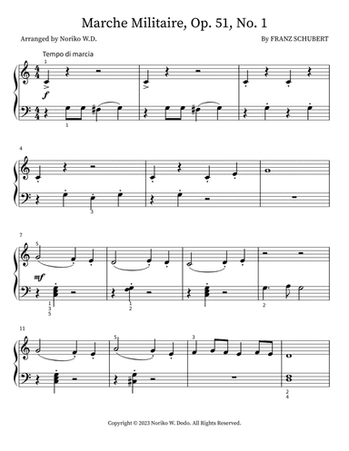 Marche Militaire, Op. 51, No. 1