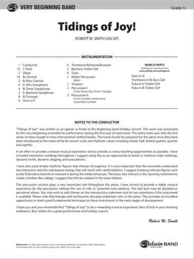 Tidings of Joy!: Score