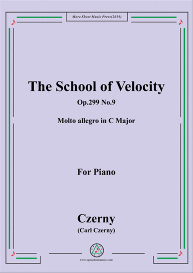 Czerny-The School of Velocity,Op.299 No.9,Molto allegro in C Major,for Piano
