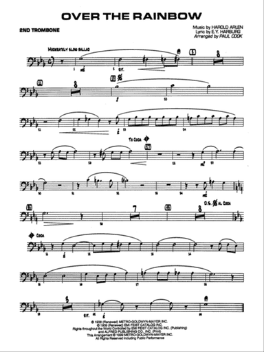 Over the Rainbow: 2nd Trombone