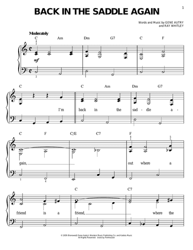 Back In The Saddle Again