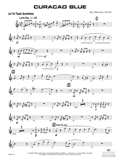 Curacao Blue: B-flat Tenor Saxophone