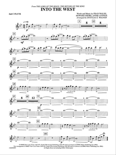 Into the West (from The Lord of the Rings: The Return of the King): 2nd Flute