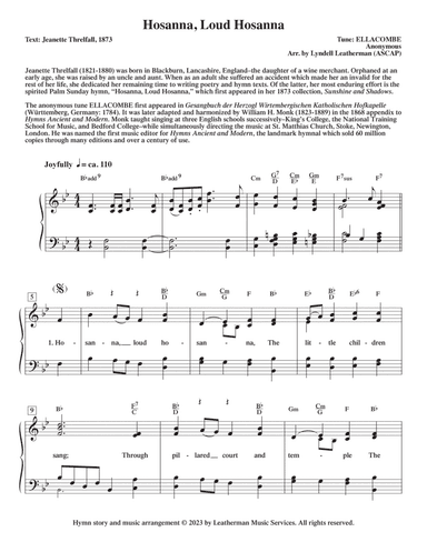 Hosanna, Loud Hosanna