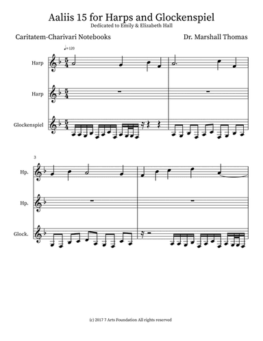 Aaliis 15 for Harps and Glockenspiel