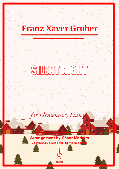 Silent Night - Elementary Piano - W/Chords (Full Score)