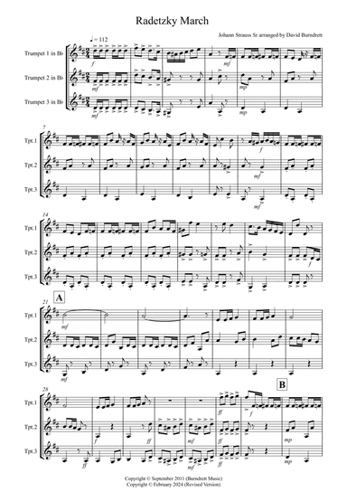 Radetzky March for Trumpet Trio