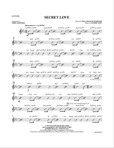 Secret Love: Guitar