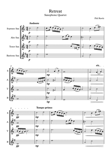 Retreat - Saxophone Quartet
