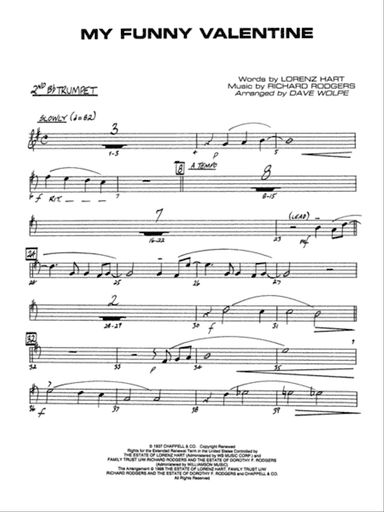 My Funny Valentine: 2nd B-flat Trumpet