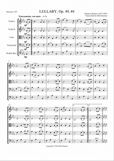 Lullaby Op 49, #4