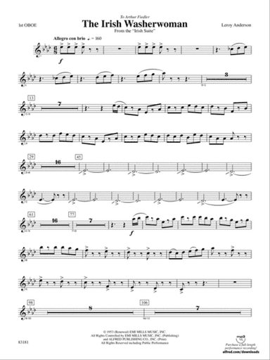 The Irish Washerwoman (from the Irish Suite): Oboe