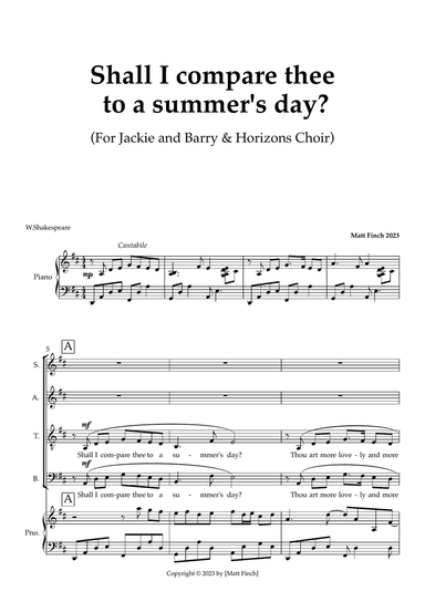 Shall I compare thee to a summer's day?