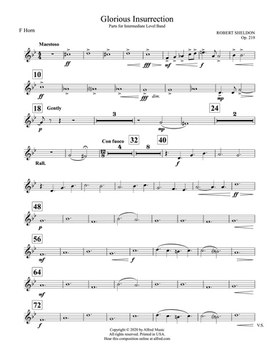 Glorious Insurrection: 1st F Horn