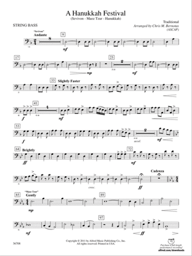 A Hanukkah Festival: (wp) String Bass