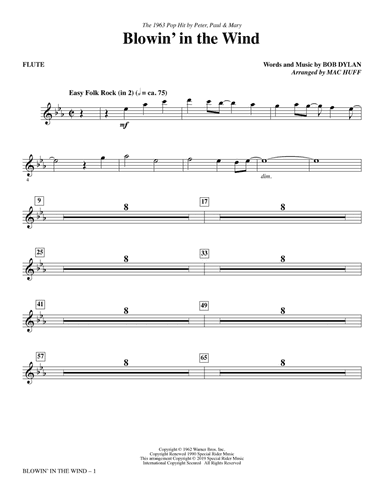 Blowin' in the Wind (arr. Mac Huff) - Flute