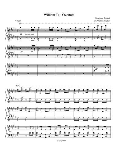 William Tell Overture Piano Trio (1 Piano 6 Hands)