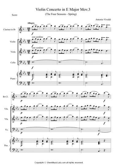 The Four Seasons Spring 3rd Movement in Eb