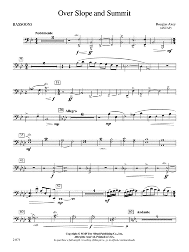 Over Slope and Summit: Bassoon