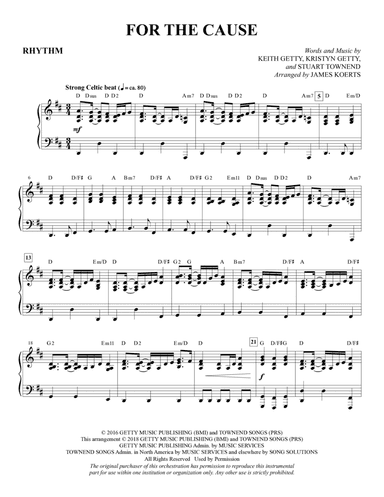 For the Cause (arr. James Koerts) - Rhythm