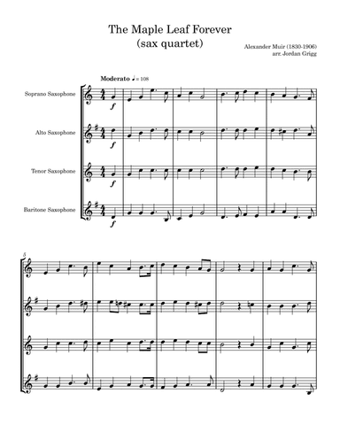 The Maple Leaf Forever (sax quartet)