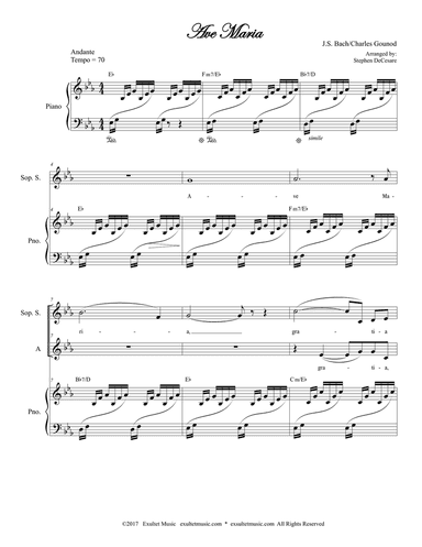 Ave Maria (Duet for Soprano and Alto Solo - Medium/Low Key)