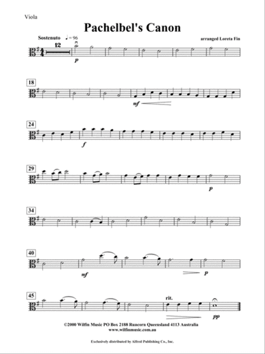 Pachelbel's Canon: Viola